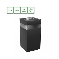 Aplique Torre 9 W IP54, CCT (temperatura de color ajustable), cuadrado, negro – SLI003027CCT_PW – foto 6
