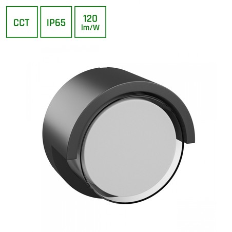 Outdoor LED wall light Verto Edge 10 W IP65, CCT (adjustable colour temperature), round, black
