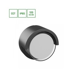 Kinkiet LED zewnętrzny Verto Edge 10 W IP65, CCT (regulowana temperatura barwowa), okrągły, czarny – zdjęcie 3