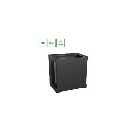 Outdoor LED wall light Verto Cup 10 W IP65, CCT (adjustable colour temperature), square, black