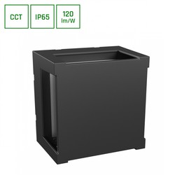 Outdoor LED wall light Verto Cup 10 W IP65, CCT (adjustable colour temperature), square, black – photo 2