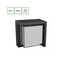 Outdoor LED wall light Verto Edge 10 W IP65, CCT (adjustable colour temperature), square, black