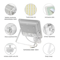 Projecteur LED Noctis Lux 2 50 W 6000 K IP44 avec détecteur blanc – photo 2