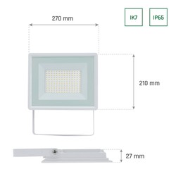 Proiettore LED Noctis Lux 3 100 W 3000 K IP65, bianco – foto 2