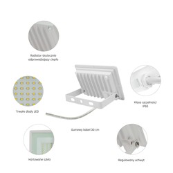 LED-Strahler Noctis Lux 3 20 W 3000 K IP65, weiß – Foto 2