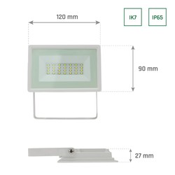 LED-schijnwerper Noctis Lux 3 20 W 3000 K IP65, wit – foto 7
