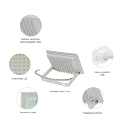 Proyector LED Noctis Lux 3 30 W 3000 K IP65, blanco – foto 5
