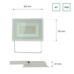 Proiettore LED Noctis Lux 3 30 W 3000 K IP65, bianco – foto 8