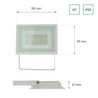 Projecteur LED Noctis Lux 3 30 W 3000 K IP65 blanc – photo 8