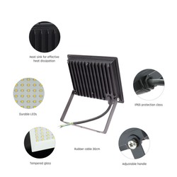 LED-Strahler Noctis Lux 3 50 W 6000 K IP65, schwarz – Foto 3