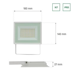 Proyector LED Noctis Lux 3 50 W 3000 K IP65, blanco – foto 5