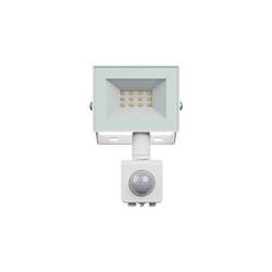 Proyector LED Noctis Lux 4 10 W 4000 K IP44, con detector, blanco – foto 4