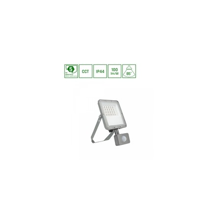 Projetor LED Noctis Max 20 W IP44, com detetor, CCT (temperatura de cor ajustável), cinzento