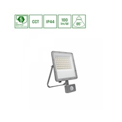 LED-strålkastare Noctis Max 50 W IP44, med rörelsedetektor, CCT (justerbar färgtemperatur), grå – foto 2