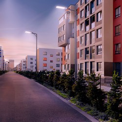 Φωτιστικό LED δημόσιου φωτισμού Streetos 2 200 W 4000 K IP65, με ανιχνευτή, γκρι – φωτογραφία 2