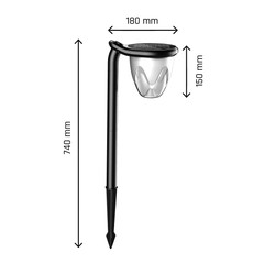 Wandleuchte Solara Brilo 1 W IP44, CCT (Farbtemperatur einstellbar), schwarz – Foto 8