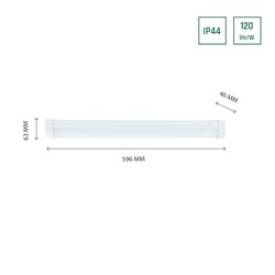 Aplique LED Aquatica 15 W 3000 K IP44, redondo, con interruptor, blanco – foto 3