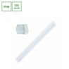 LED wall light Aquatica 15 W 3000 K IP44, square, with switch, white – photo 4