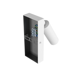 Aplique Madara GU10 IP20, con interruptor, blanco