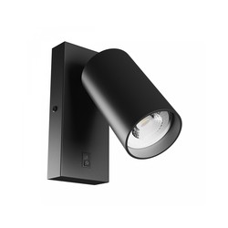 Aplique Squalla Variosa GU10 IP20, redondo, com interruptor, preto – foto 3