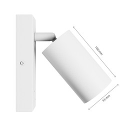 Wall light Squalla Variosa GU10 IP20, round, with switch, white – photo 6