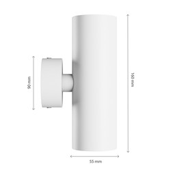 Applique Squalla Variosa Tubo GU10 IP20, rotondo, bianco – foto 5