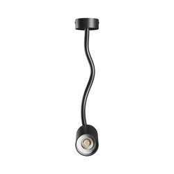 LED-Wandleuchte Variosa GU10 IP20, flexibel, rund, schwarz