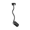 LED wall light Variosa GU10 IP20, flexible, round, black – photo 2