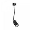 LED wall light Variosa GU10 IP20, flexible, round, black – photo 5