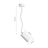 Aplique LED Variosa GU10 IP20, flexível, redondo, branco – foto 2