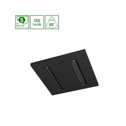 Panel LED Algine Doppio 600 × 600 mm 40 W 4000 K IP20, negro – foto 4