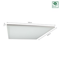Πάνελ LED Algine Duo 2 600 × 600 mm 30 W 4000 K IP20, λευκό – φωτογραφία 7