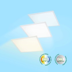 Painel LED Algine 620 × 620 mm 25 W IP20, CCT (temperatura de cor ajustável), antiencandeamento, branco – foto 2