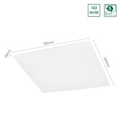 Panel LED Algine 600 × 600 mm 30 W 6000 K IP20, biały