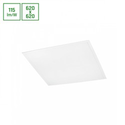 Panel LED Algine 620 × 620 mm 40 W 3000 K IP20, biały