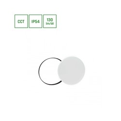 LED-plafond Nymphea 18 W IP54, CCT (justerbar färgtemperatur), rund, vit – foto 2