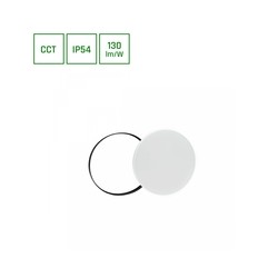 Plafon LED hermetyczny Nymphea 24 W IP54, CCT (regulowana temperatura barwowa), okrągły, biały – SLI031035CCT_PW – zdjęcie 5