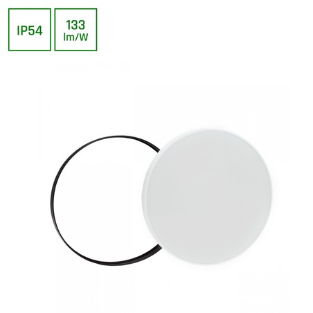 LED bulkhead light Nymphea 40 W 6000 K IP54, round, white