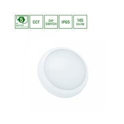 LED bulkhead light Nymphea City 30 W IP65, CCT (adjustable colour temperature), round, white