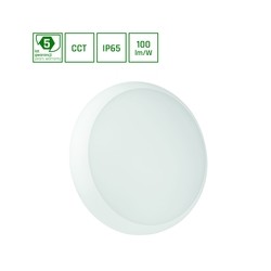 LED bulkhead light Nymphea City 18 W IP65, CCT (adjustable colour temperature), round – SLI031028CCT