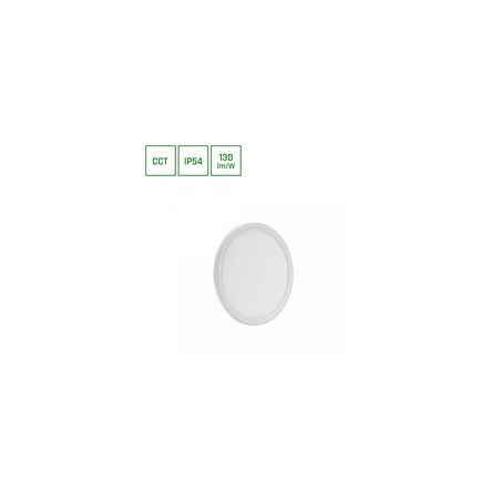 Hublot LED Nymphea Flat Duo 24 W IP54 CCT (température réglable) rond blanc