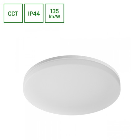 LED-plafond Nymphea Fusion 20 W IP44, CCT (justerbar färgtemperatur), vit