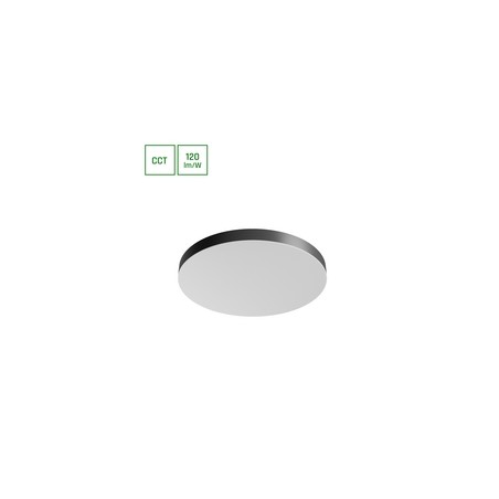 Plafonier LED estanque Nymphea Optima 65 W IP20, CCT (temperatura de cor ajustável), redondo, branco