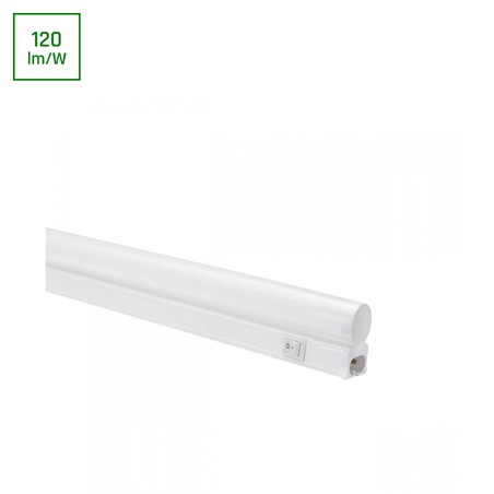 Régua LED para móvel 14 W 3000 K IP20 1200 mm, com interruptor, branco