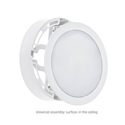 LED downlight Algine 12 W 4000 K IP20, recessed, surface-mounted, round – photo 3