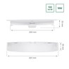 LED downlight Algine 18 W 3000 K IP20, recessed, surface-mounted, round
