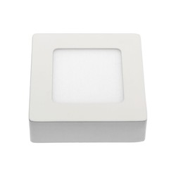 Pannello LED Algine 6 W 3000 K IP20, a plafone, quadrato, bianco