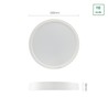 LED-downlight Algine 24 W 4000 K IP20, utanpåliggande, rund, vit – foto 7