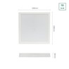 Downlight LED Algine 24 W 4000 K IP20, a plafone, quadrato, bianco – foto 3