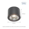 Faretto LED AR111 Chloe GU10 IP20, rotondo, orientabile, nero – foto 8